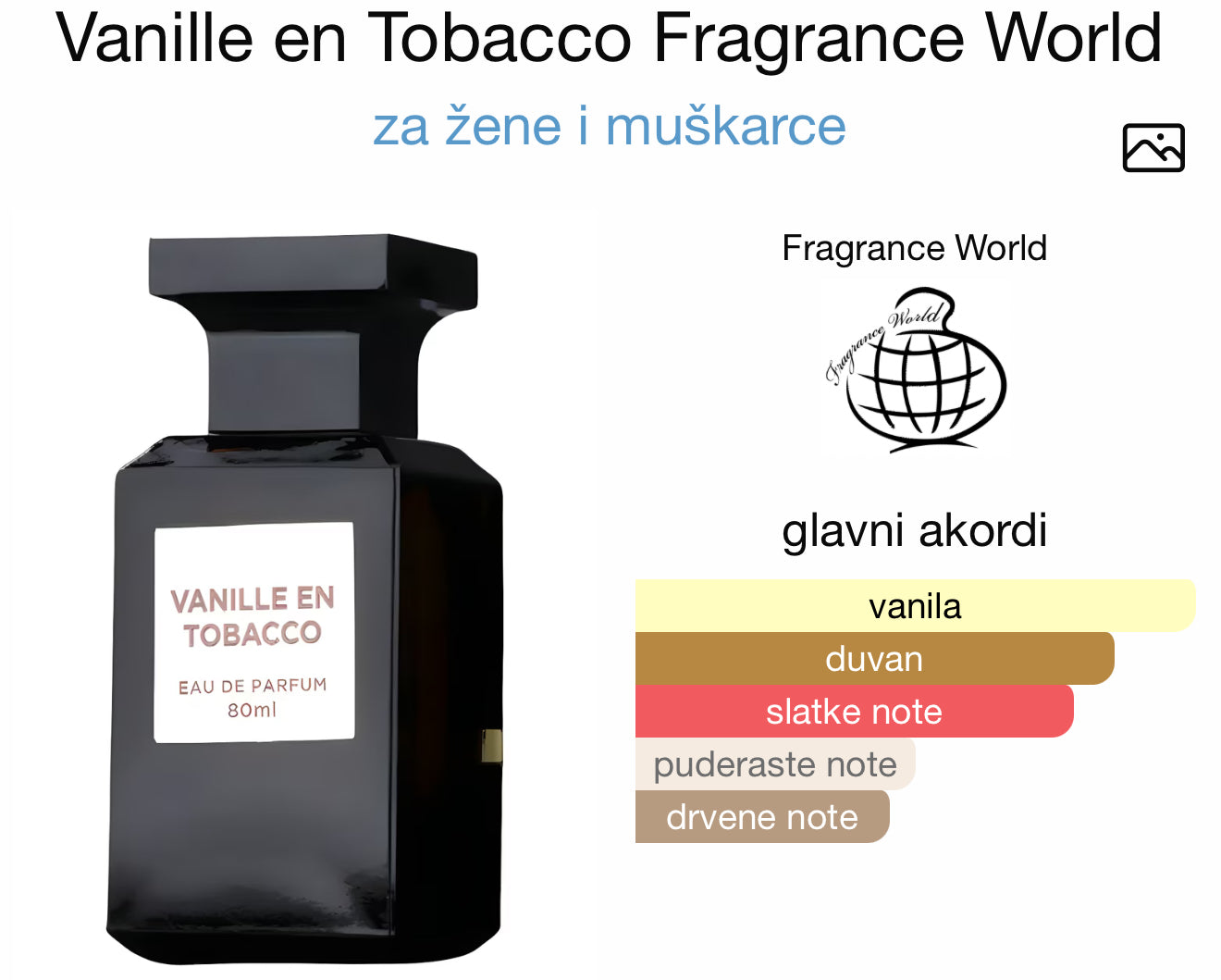 Vanille en Tobacco by Fragnance World