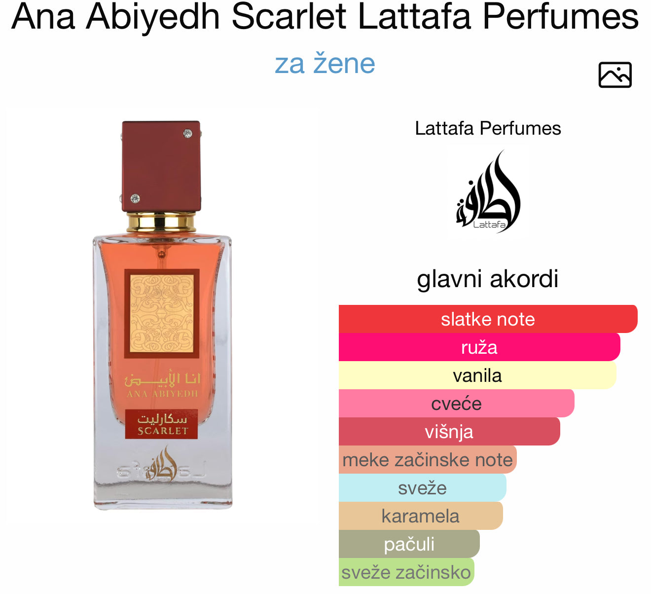 Ana Abiyedh Scarlet by Lattafa