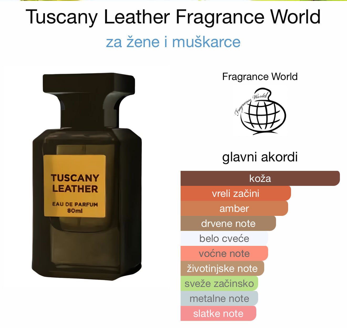 Tuscany Leather by Fragnance World