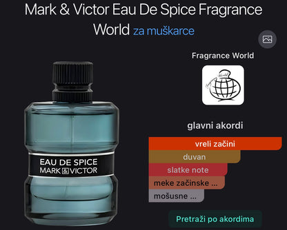Eau De Spice Mark & Victor by Fragnance World