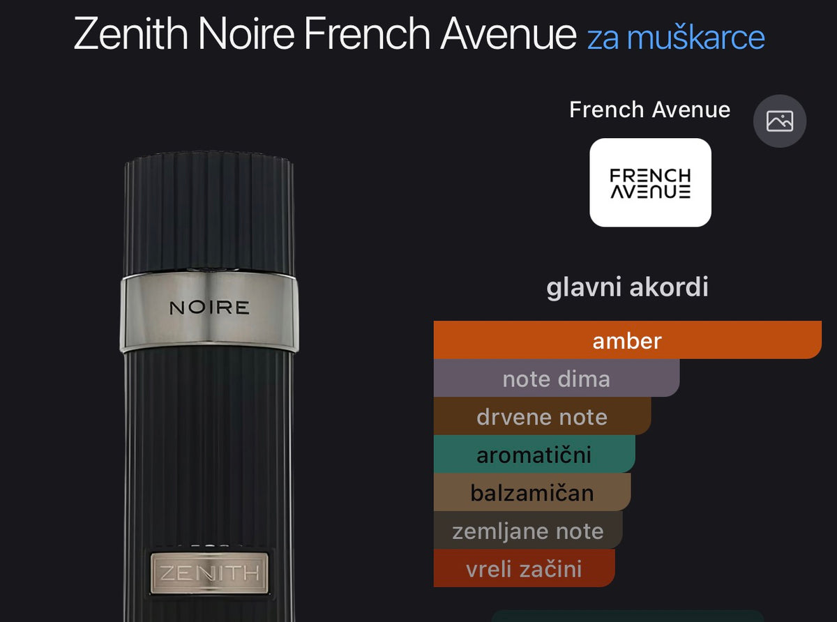 Zenith Noire French Avenue