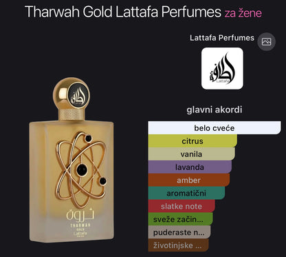 Tharwah Gold Lattafa gift set