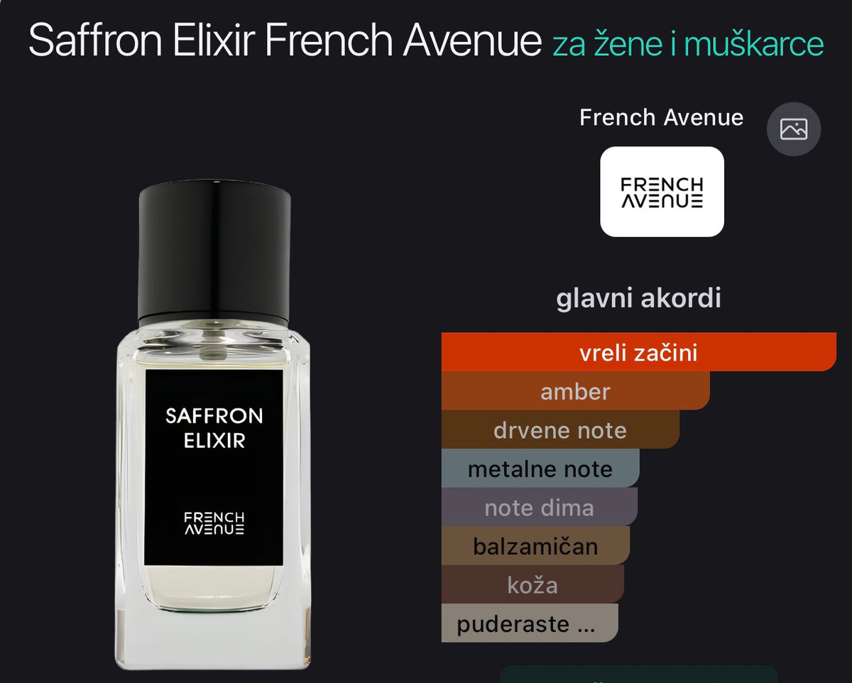 Saffron Elixir French Avenue