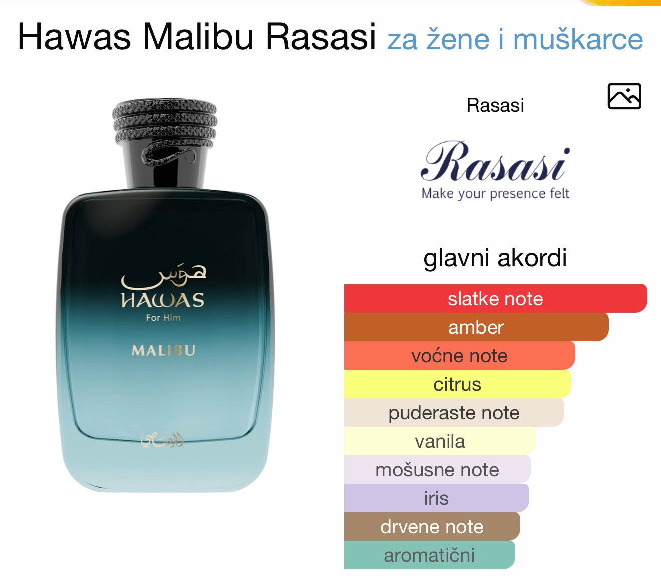 Rasasi Hawas Malibu