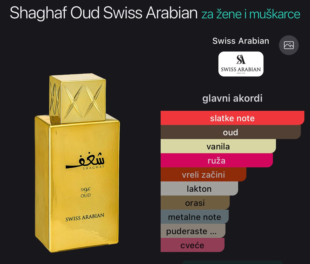 Shaghaf Oud Swiss Arabian