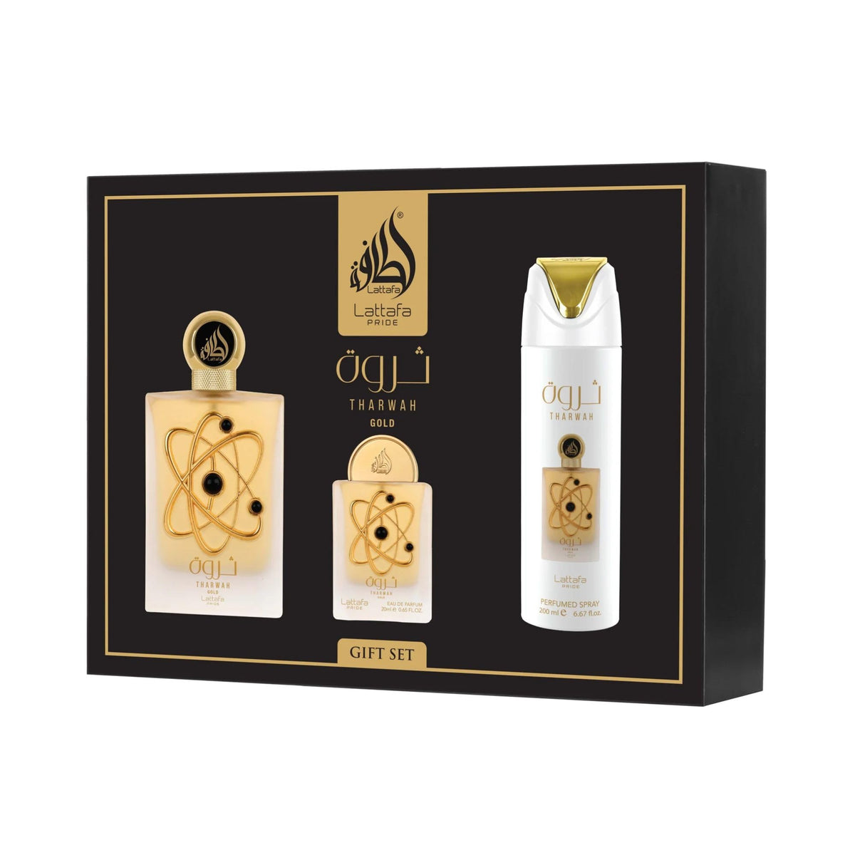 Tharwah Gold Lattafa gift set