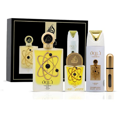 Tharwah Gold Lattafa gift set